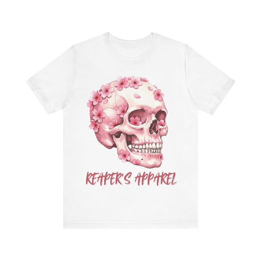 Pink Skull Flower Unisex Tee