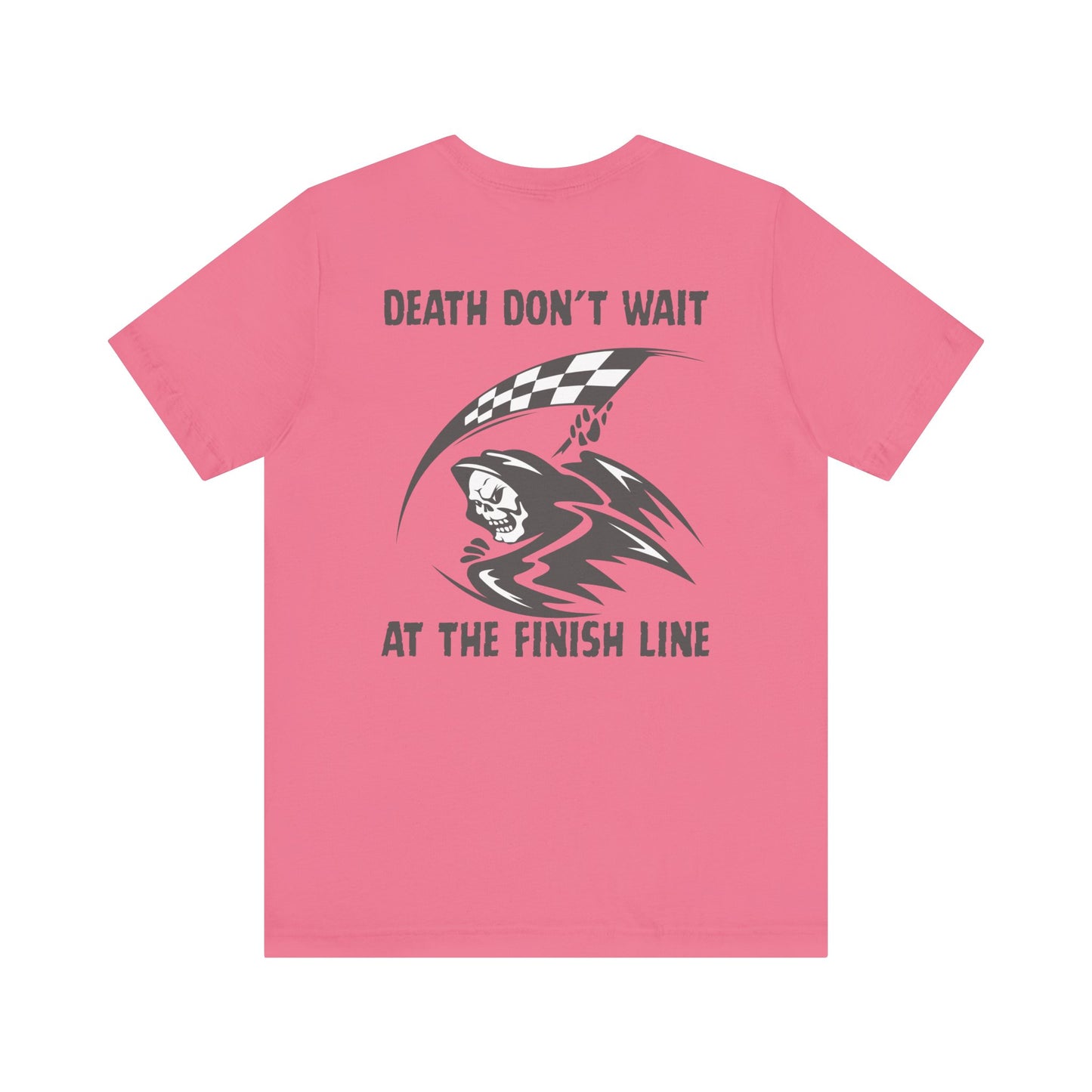 Edgy Racer Tee with Skull Graphic