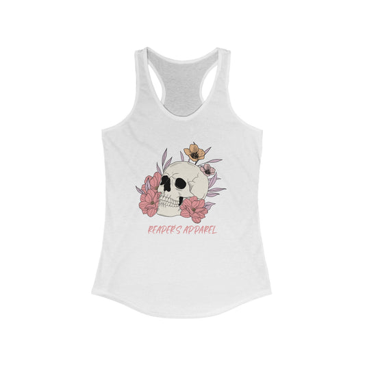 Floral Skull Racerback Tank Top