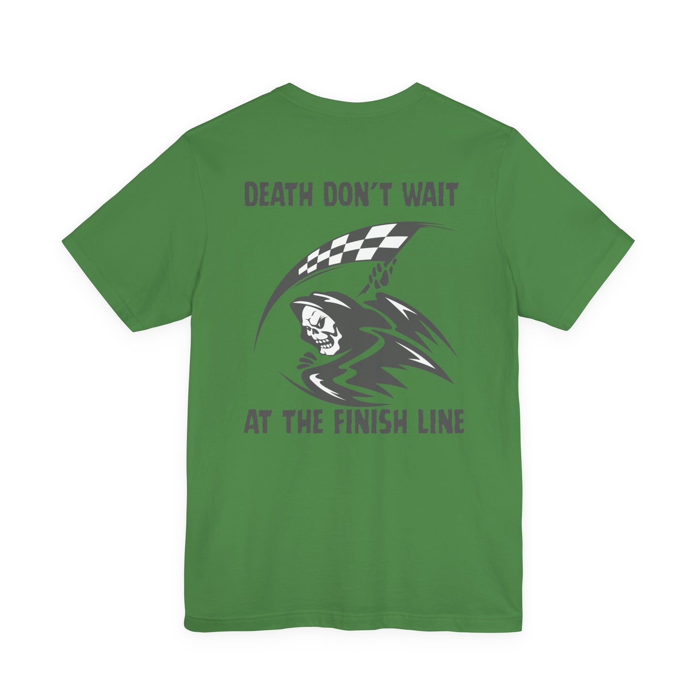 Edgy Racer Tee with Skull Graphic
