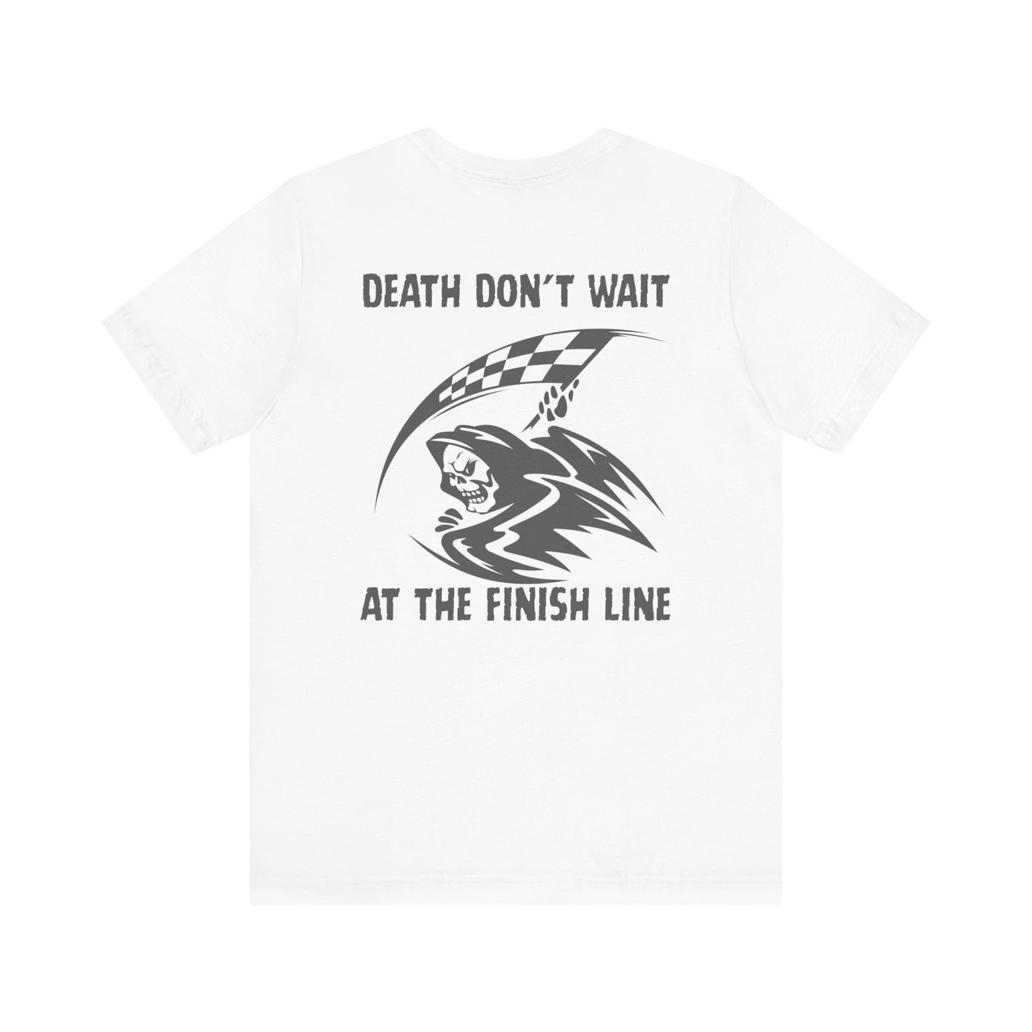 Edgy Racer Tee with Skull Graphic