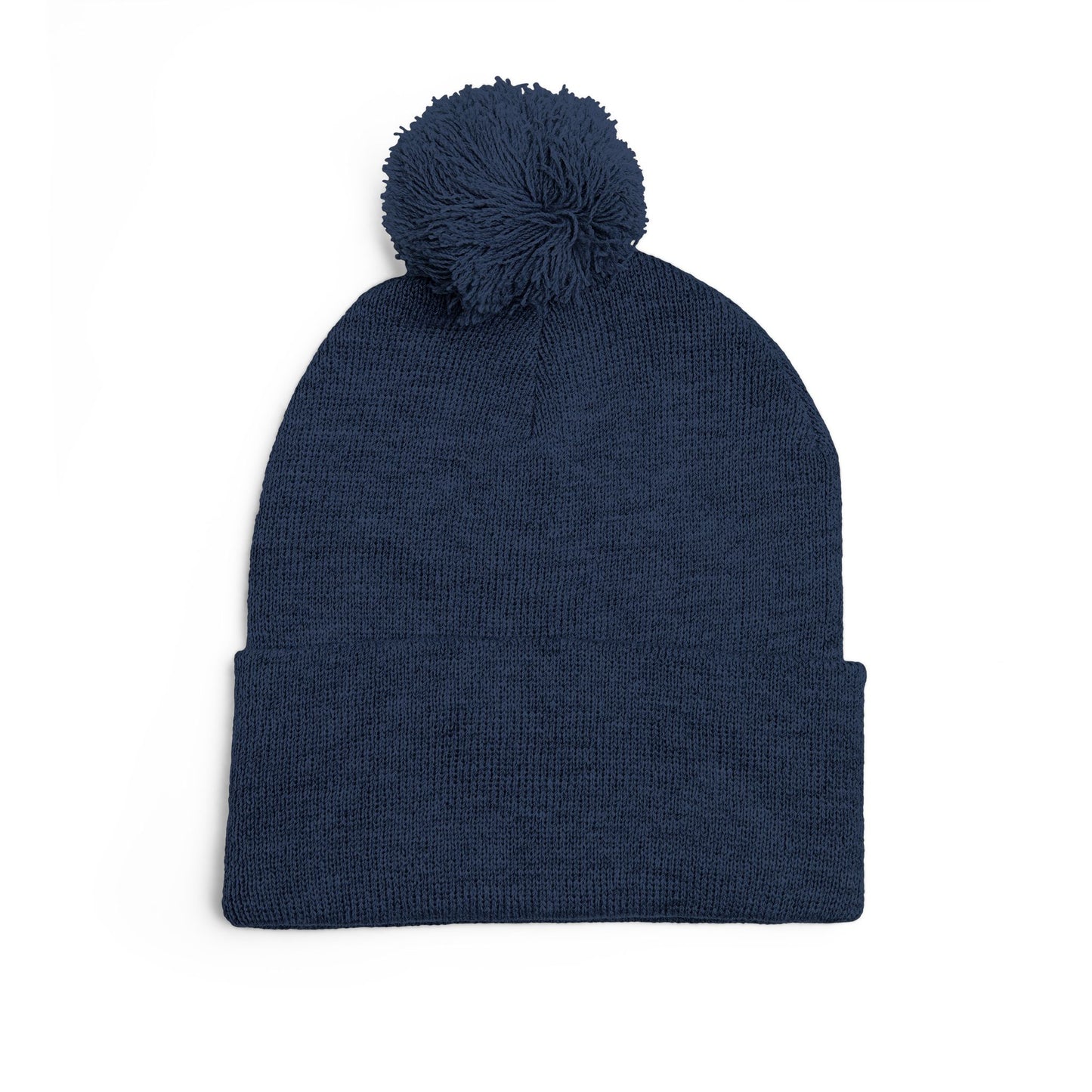 Cozy Pom-Pom Knit Cap with Custom Embroidery