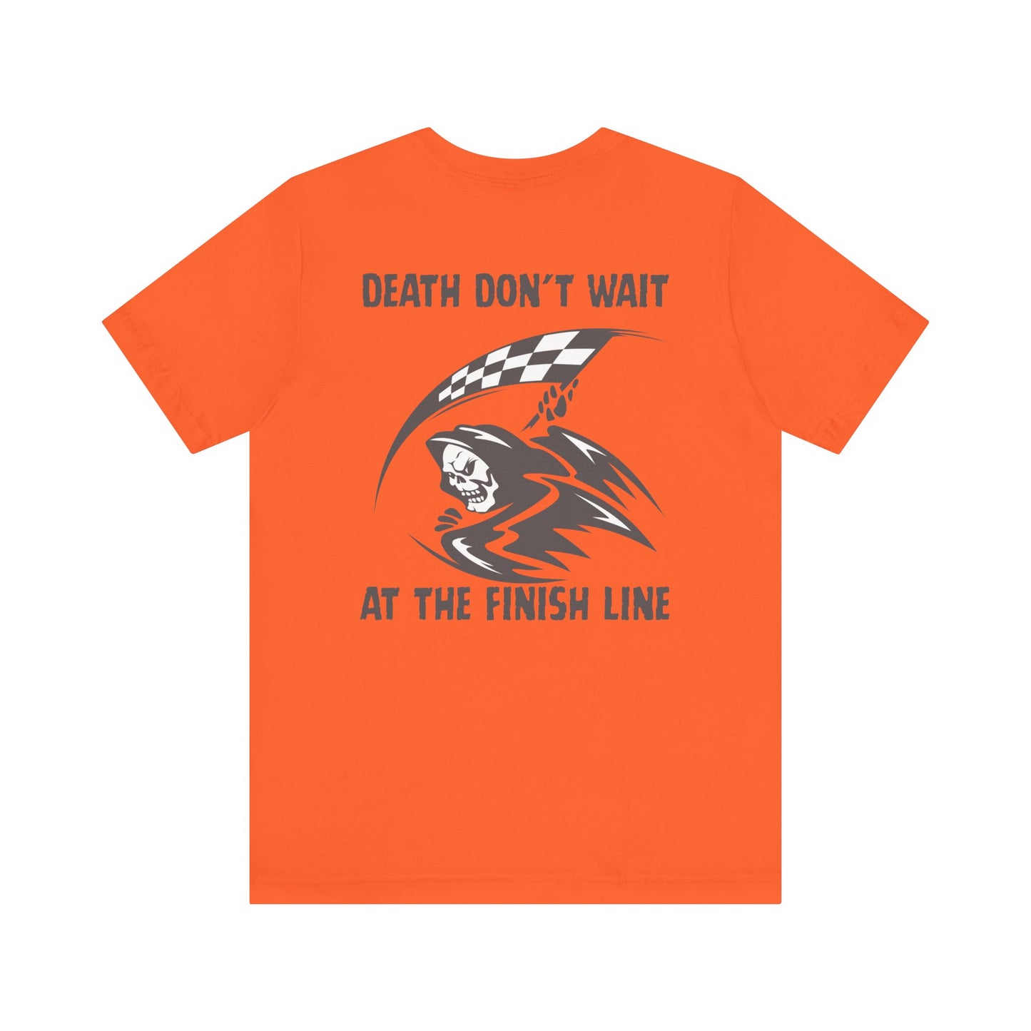 Edgy Racer Tee with Skull Graphic