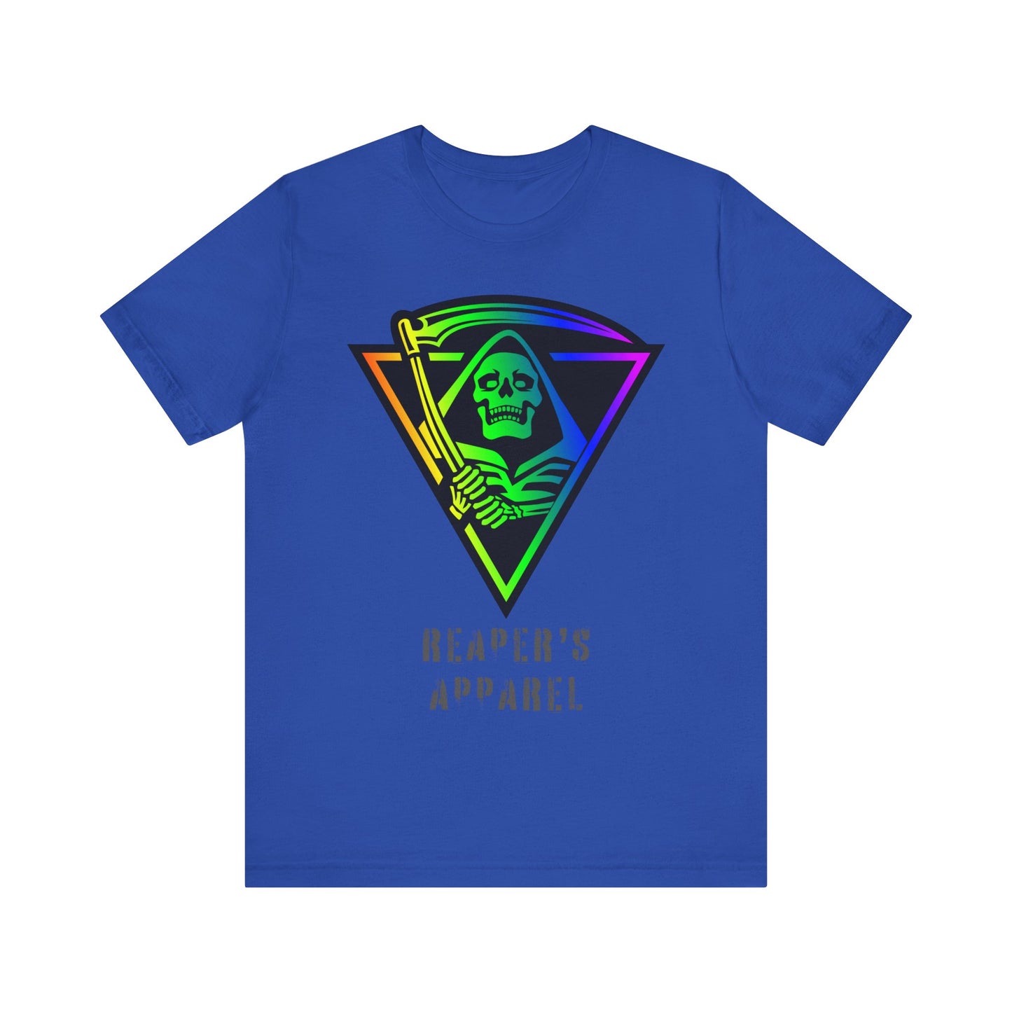 Rainbow Grim Reaper T-Shirt, Unisex Tee for Halloween, Spooky Vibe, Gothic Fashion, Grunge Style, Alternative Apparel