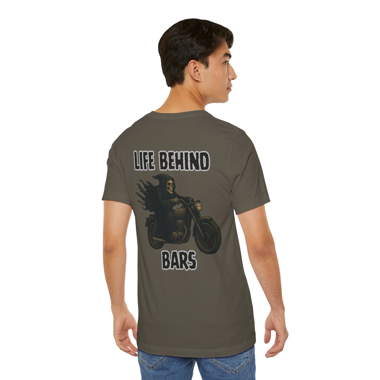 Reaper Life Behind Bars Motorcycle Tee, Unisex