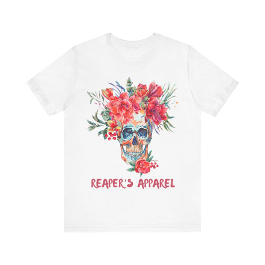 Floral Skull Tee - Short Sleeve Shirt
