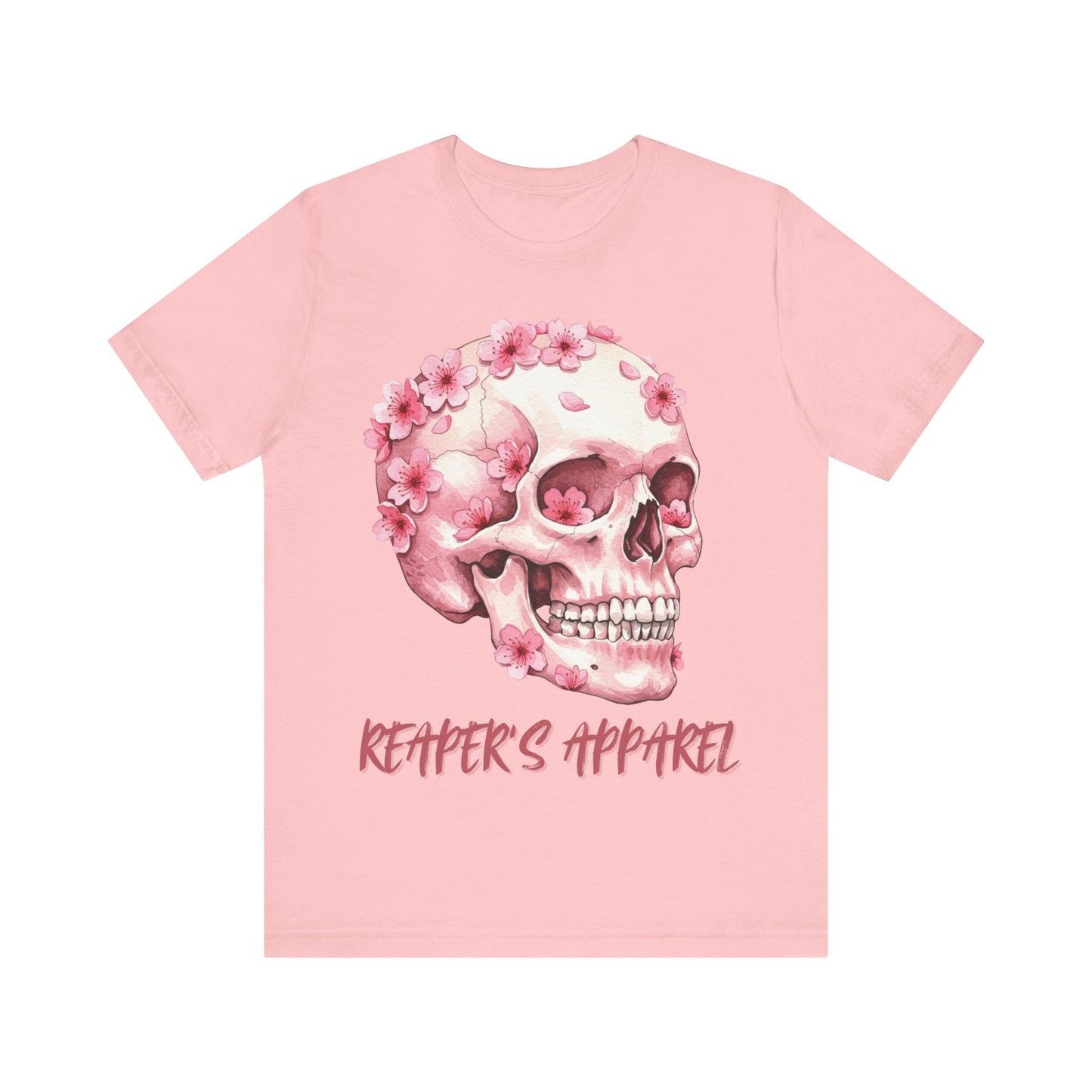 Pink Skull Flower Unisex Tee