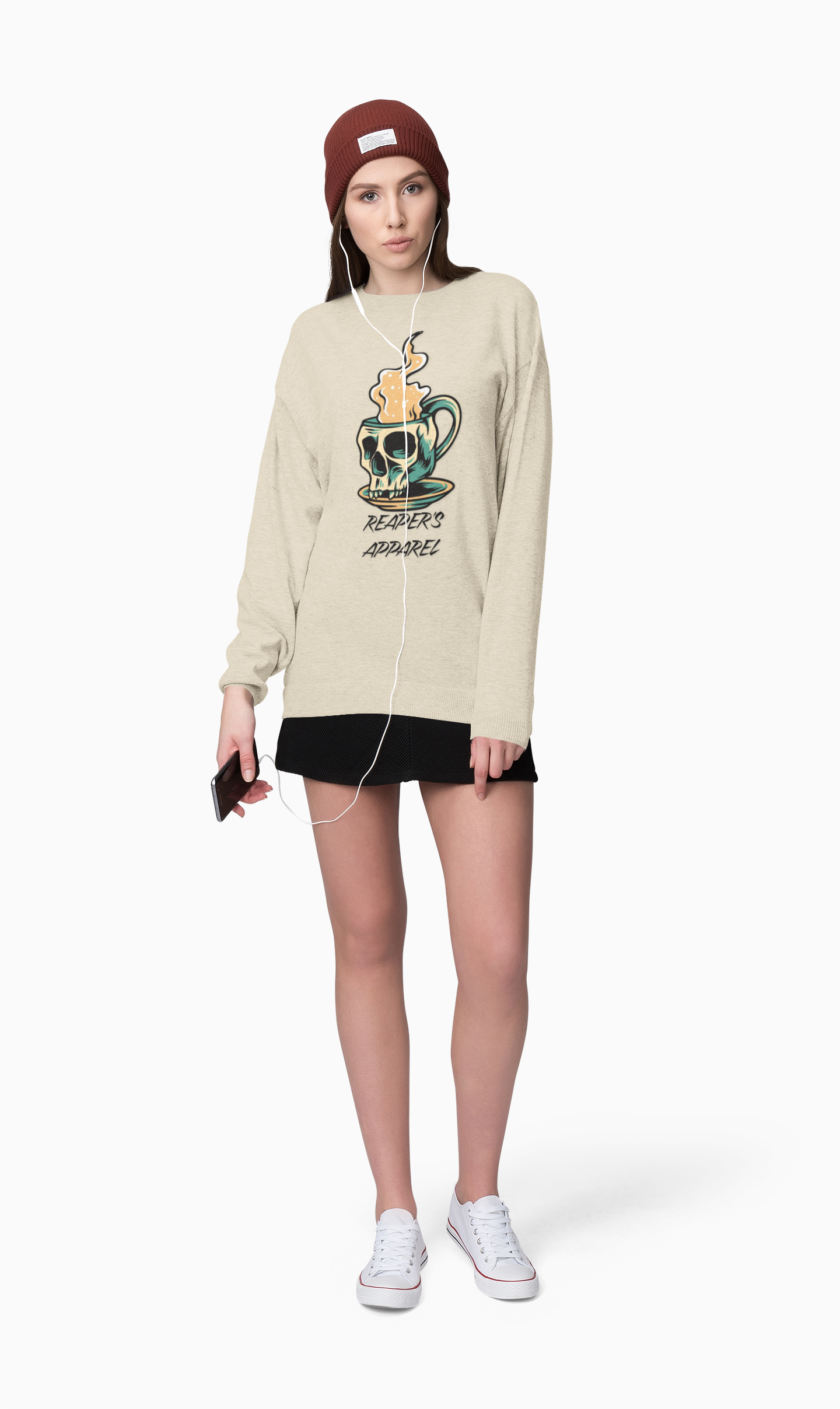 Skull Coffee Crewneck Sweatshirt