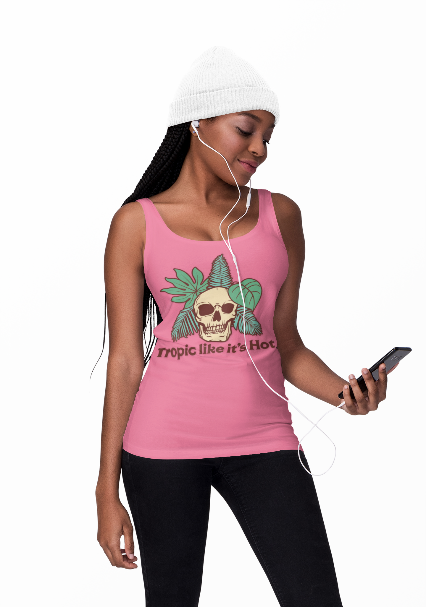 Tropical Skull Racerback Tank