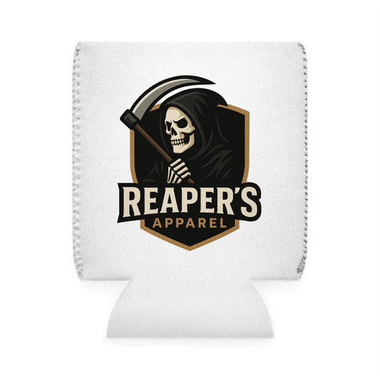 Skull-Themed Can Cooler Sleeve | Grim Precision, Reaper's Apparel