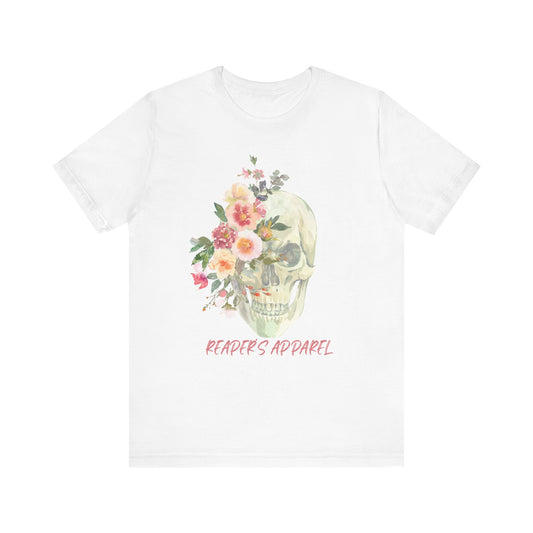Floral Skull Graphic Tee, Unisex T-Shirt