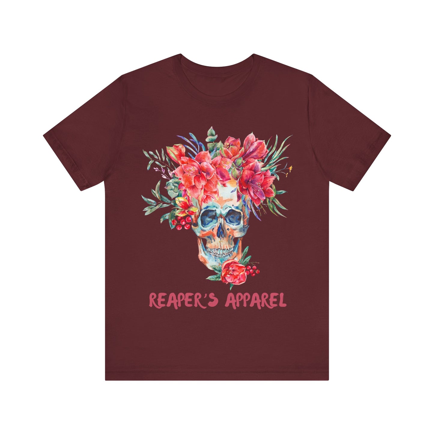 Floral Skull Tee - Short Sleeve Shirt