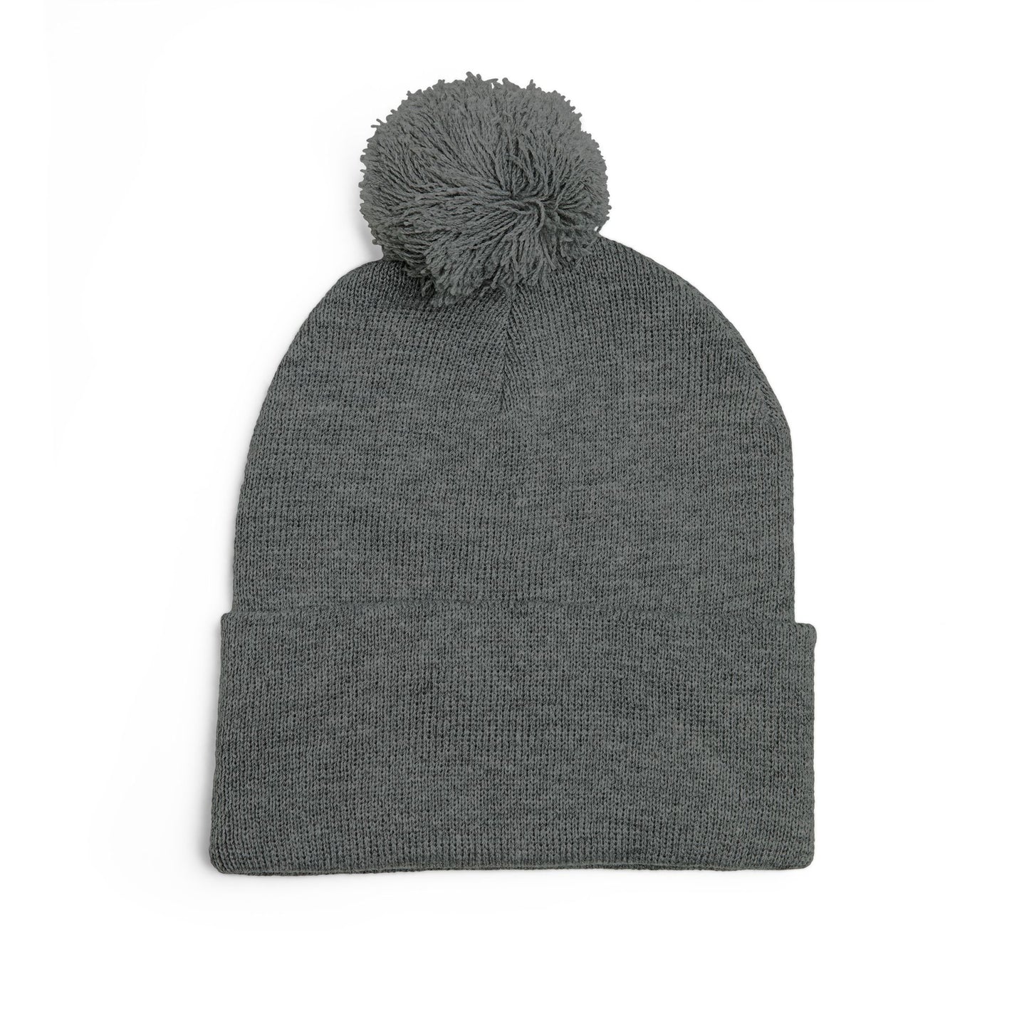 Cozy Pom-Pom Knit Cap with Custom Embroidery