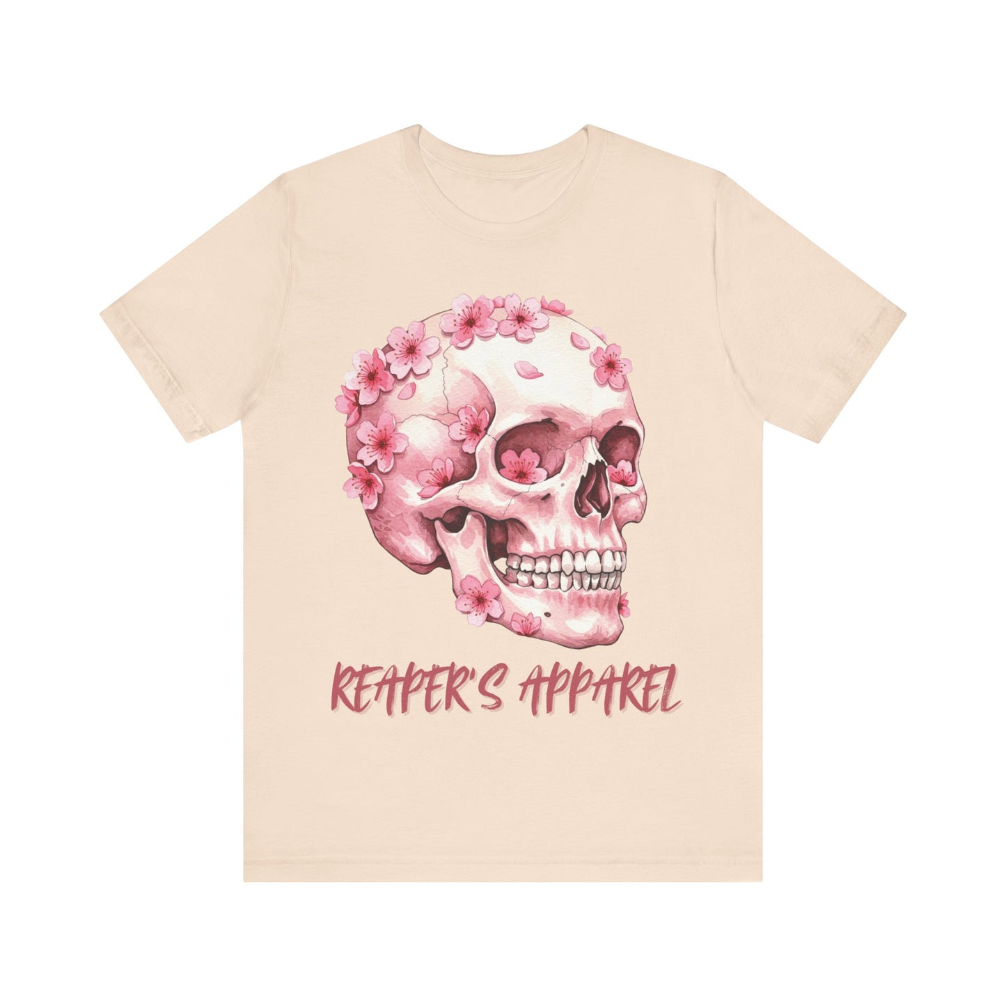 Pink Skull Flower Unisex Tee
