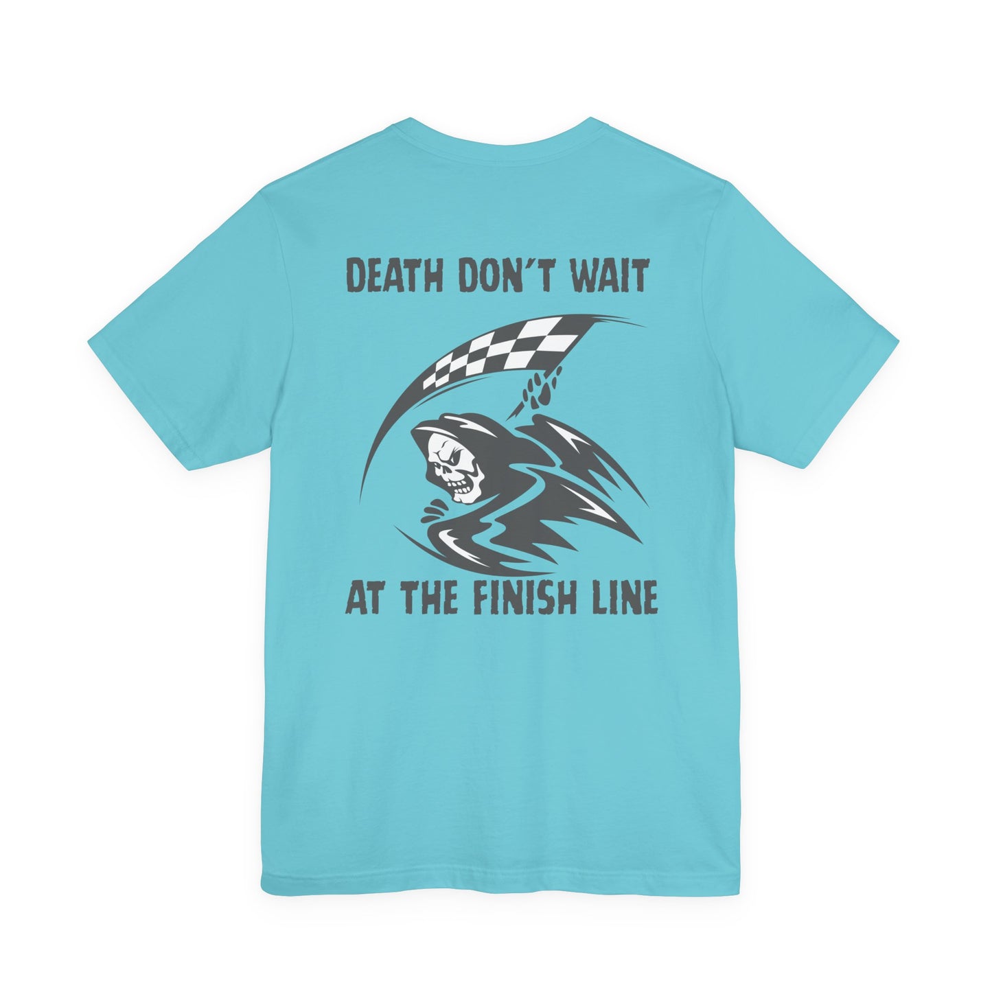 Edgy Racer Tee with Skull Graphic