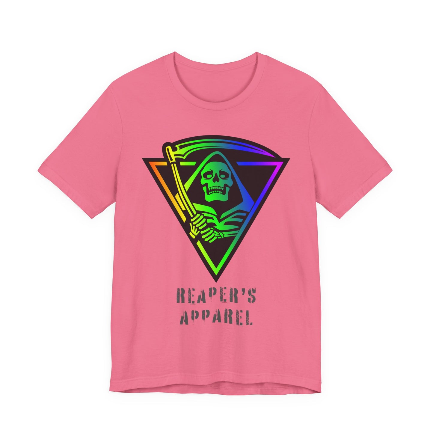 Rainbow Grim Reaper T-Shirt, Unisex Tee for Halloween, Spooky Vibe, Gothic Fashion, Grunge Style, Alternative Apparel