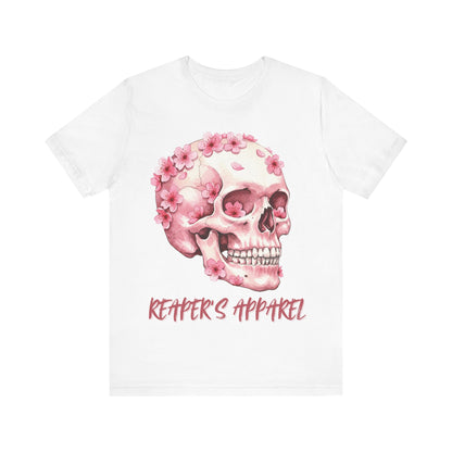 Pink Skull Flower Unisex Tee
