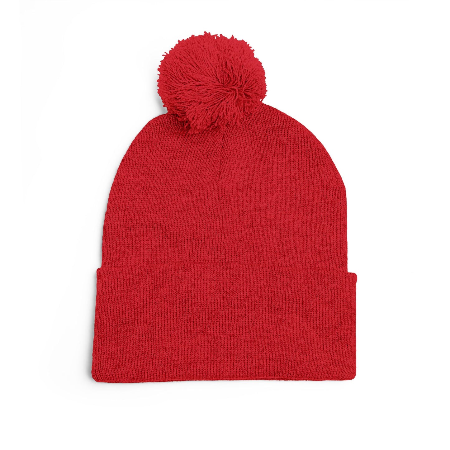 Cozy Pom-Pom Knit Cap with Custom Embroidery