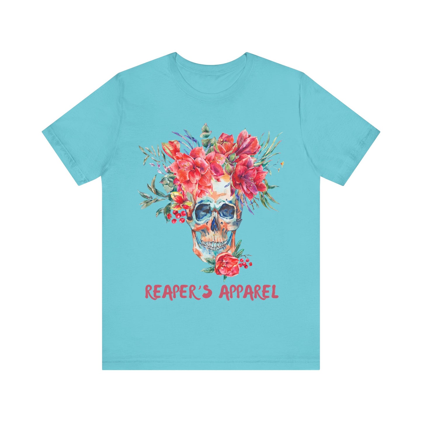Floral Skull Tee - Short Sleeve Shirt