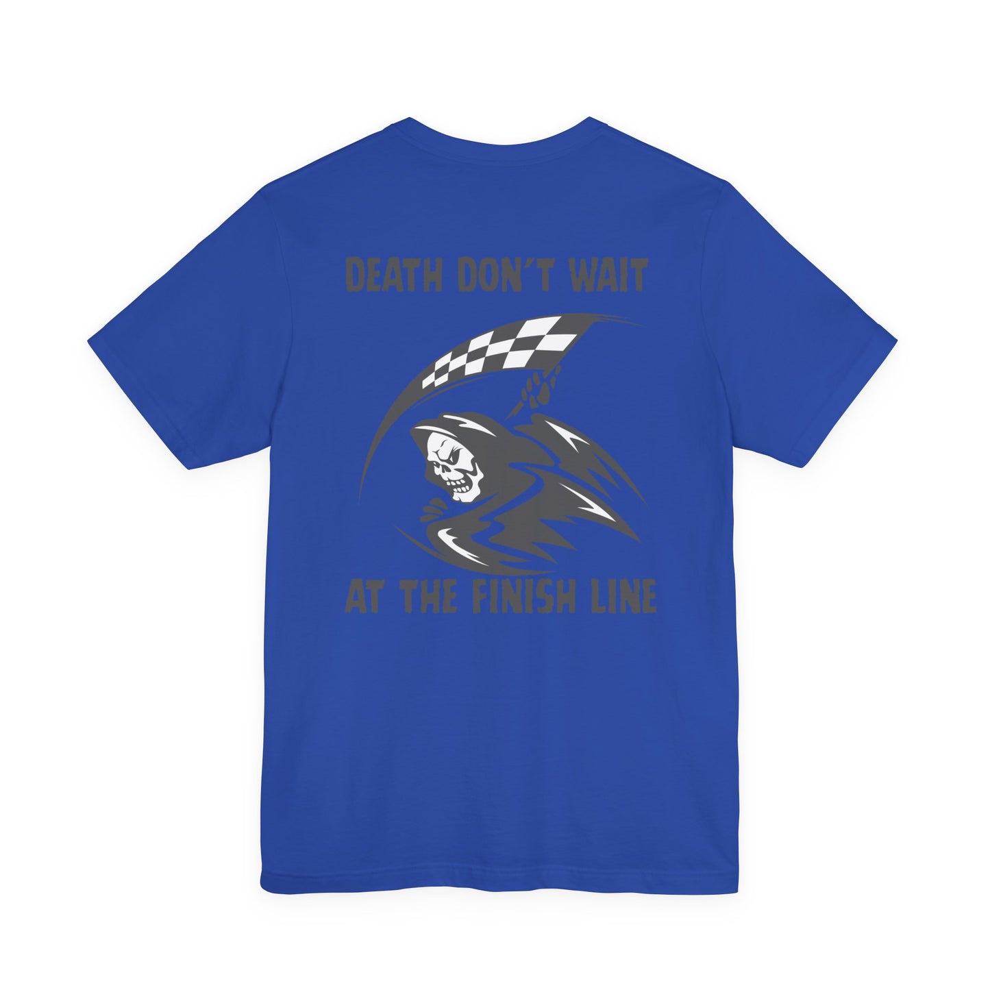 Edgy Racer Tee with Skull Graphic