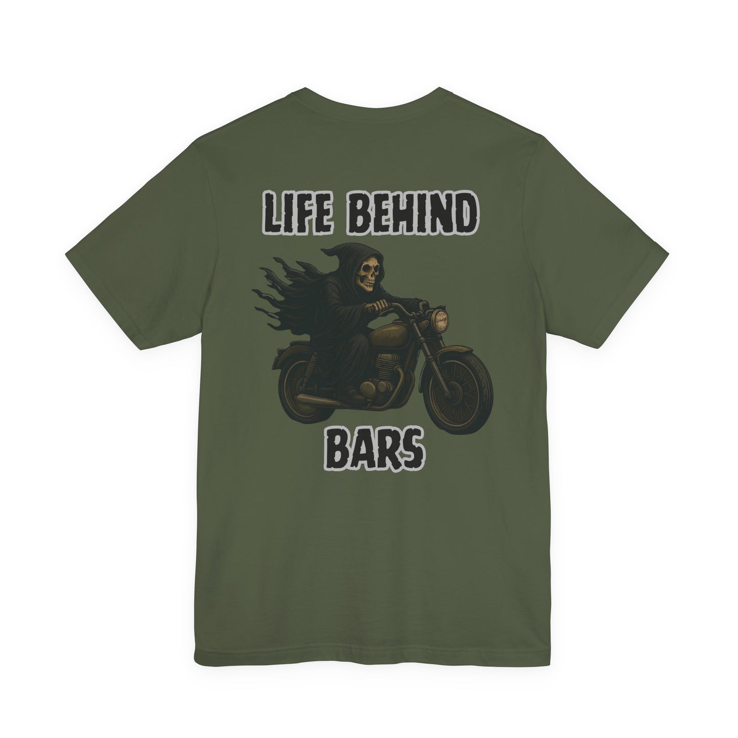 Reaper Life Behind Bars Motorcycle Tee, Unisex
