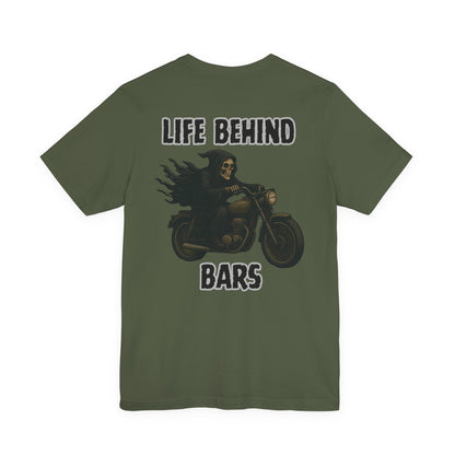 Reaper Life Behind Bars Motorcycle Tee, Unisex