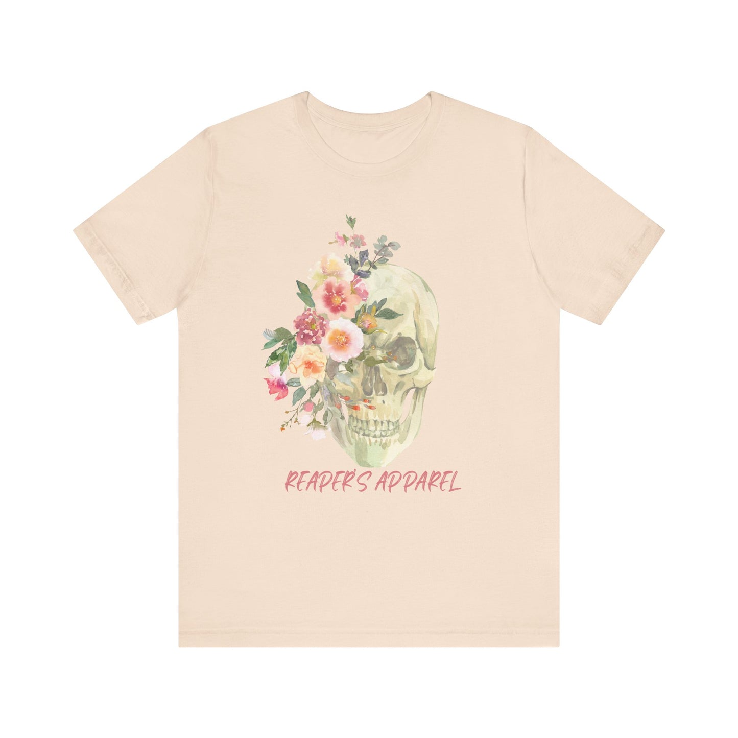 Floral Skull Graphic Tee, Unisex T-Shirt