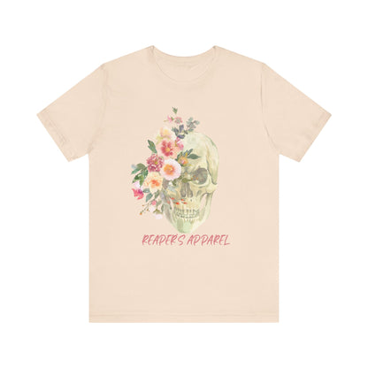 Floral Skull Graphic Tee, Unisex T-Shirt