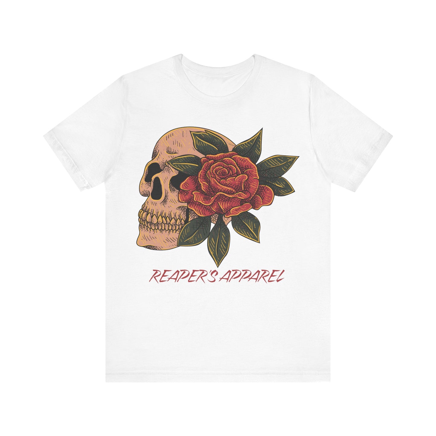 Skull and Rose Unisex Tee, Edgy Graphic T-Shirt