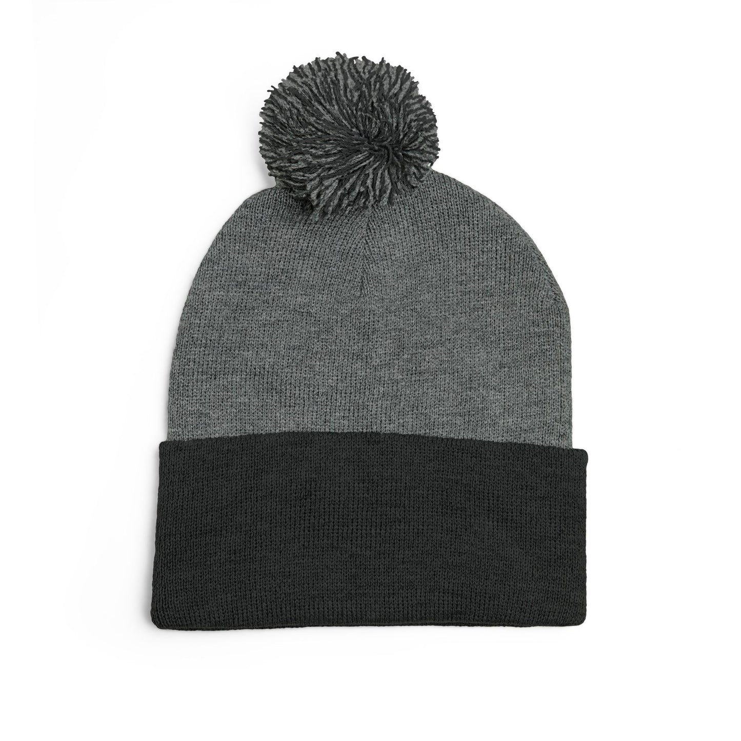 Cozy Pom-Pom Knit Cap with Custom Embroidery