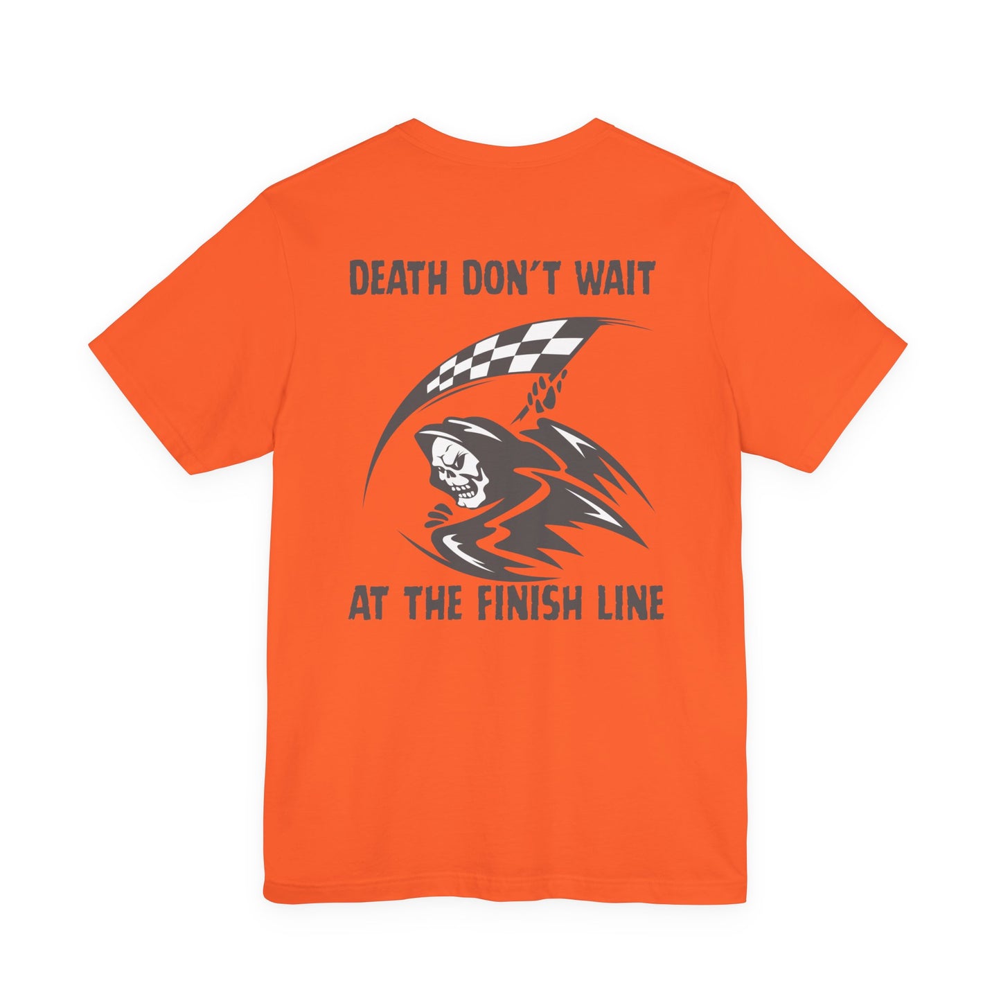 Edgy Racer Tee with Skull Graphic