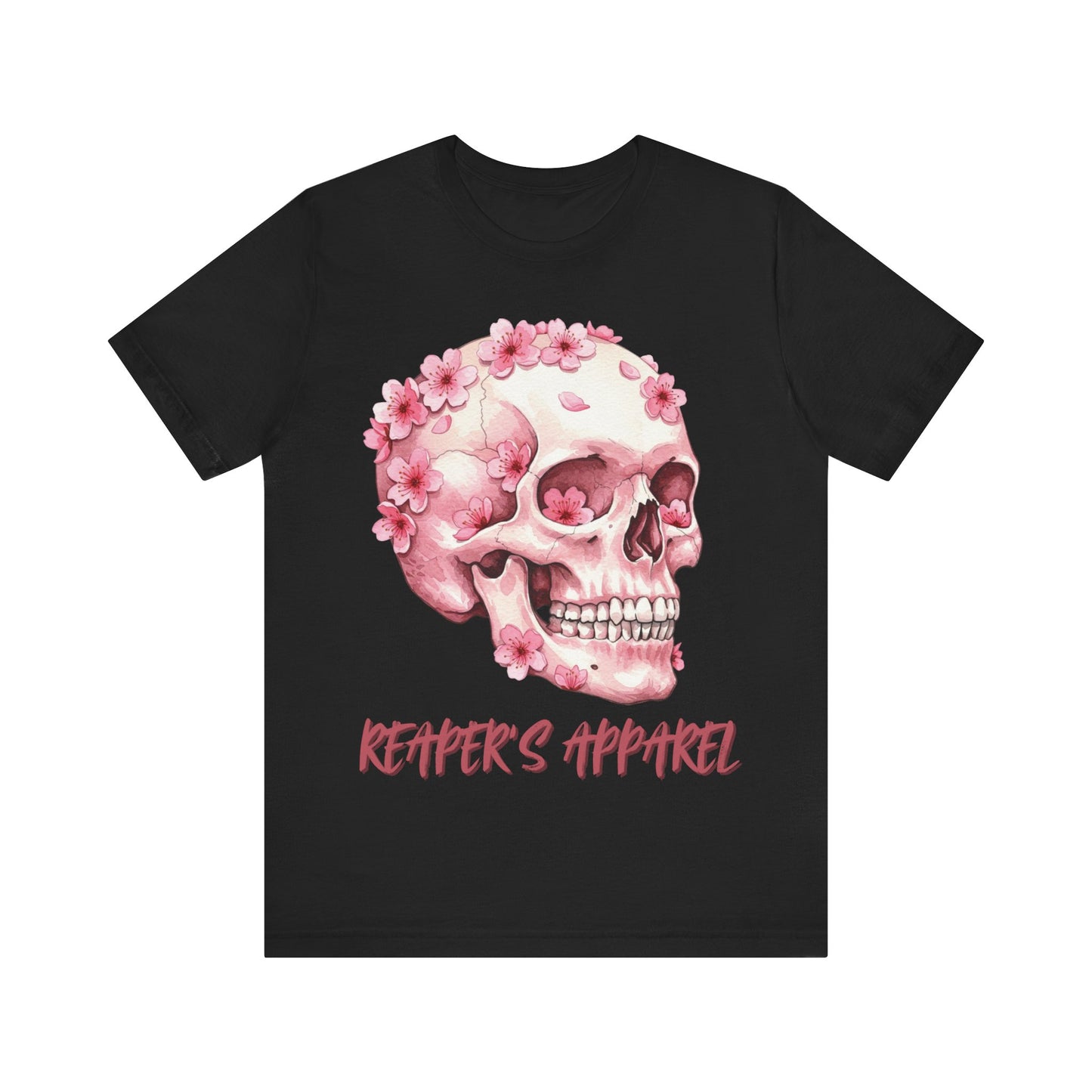 Pink Skull Flower Unisex Tee