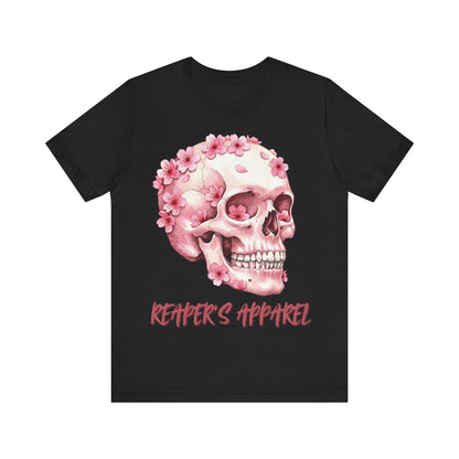 Pink Skull Flower Unisex Tee