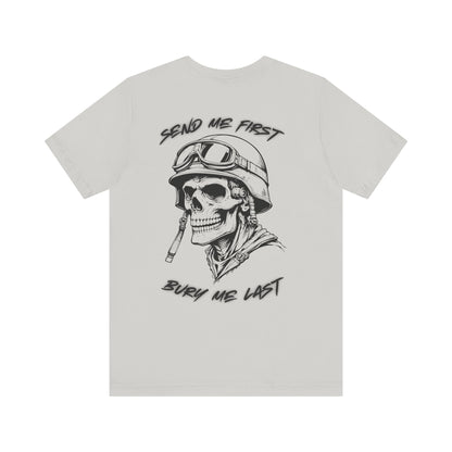 Military Skull Print Unisex Tee