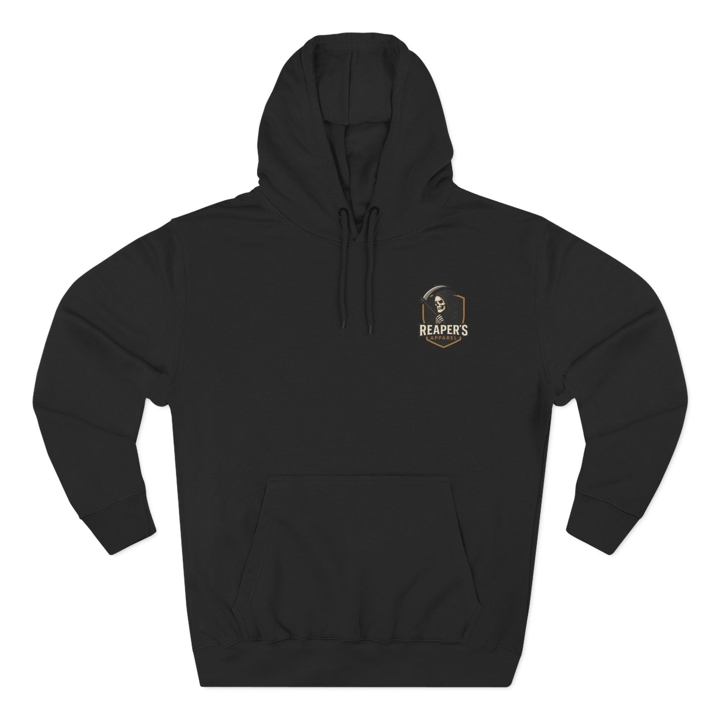 Three-Panel Fleece Hoodie with Bold Eagle Design