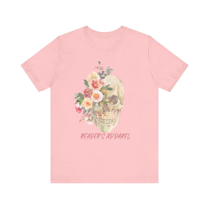 Floral Skull Graphic Tee, Unisex T-Shirt