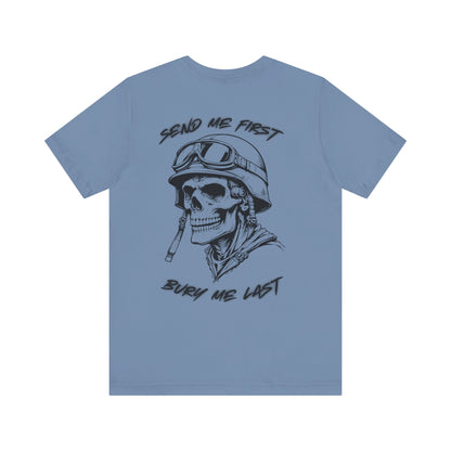 Military Skull Print Unisex Tee