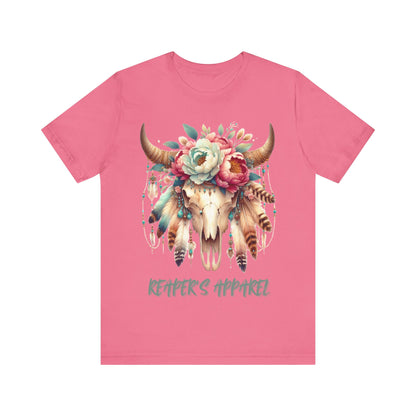 Boho Floral Skull, Vintage Graphic Shirt