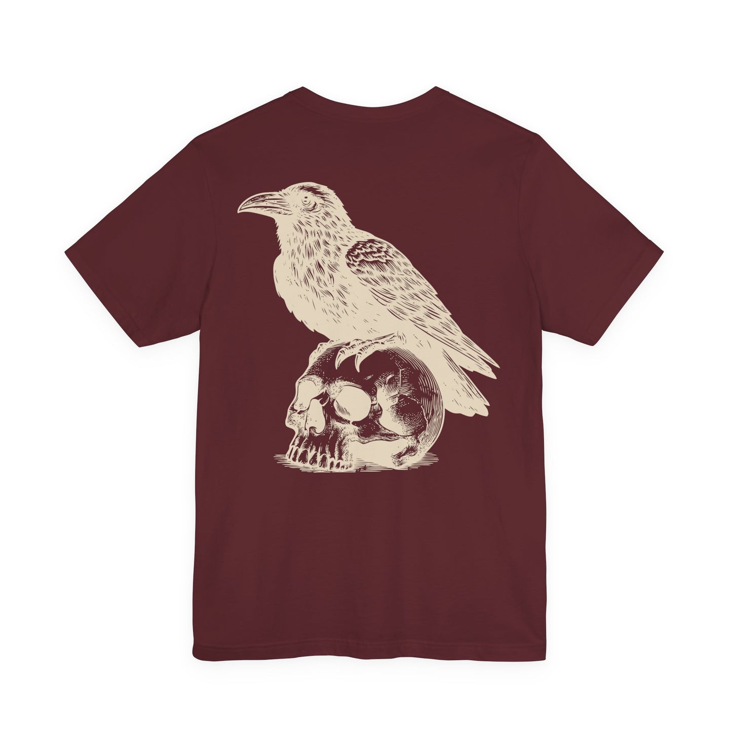 Reaper's Unisex Jersey Tee - Skull & Raven Graphic T-Shirt
