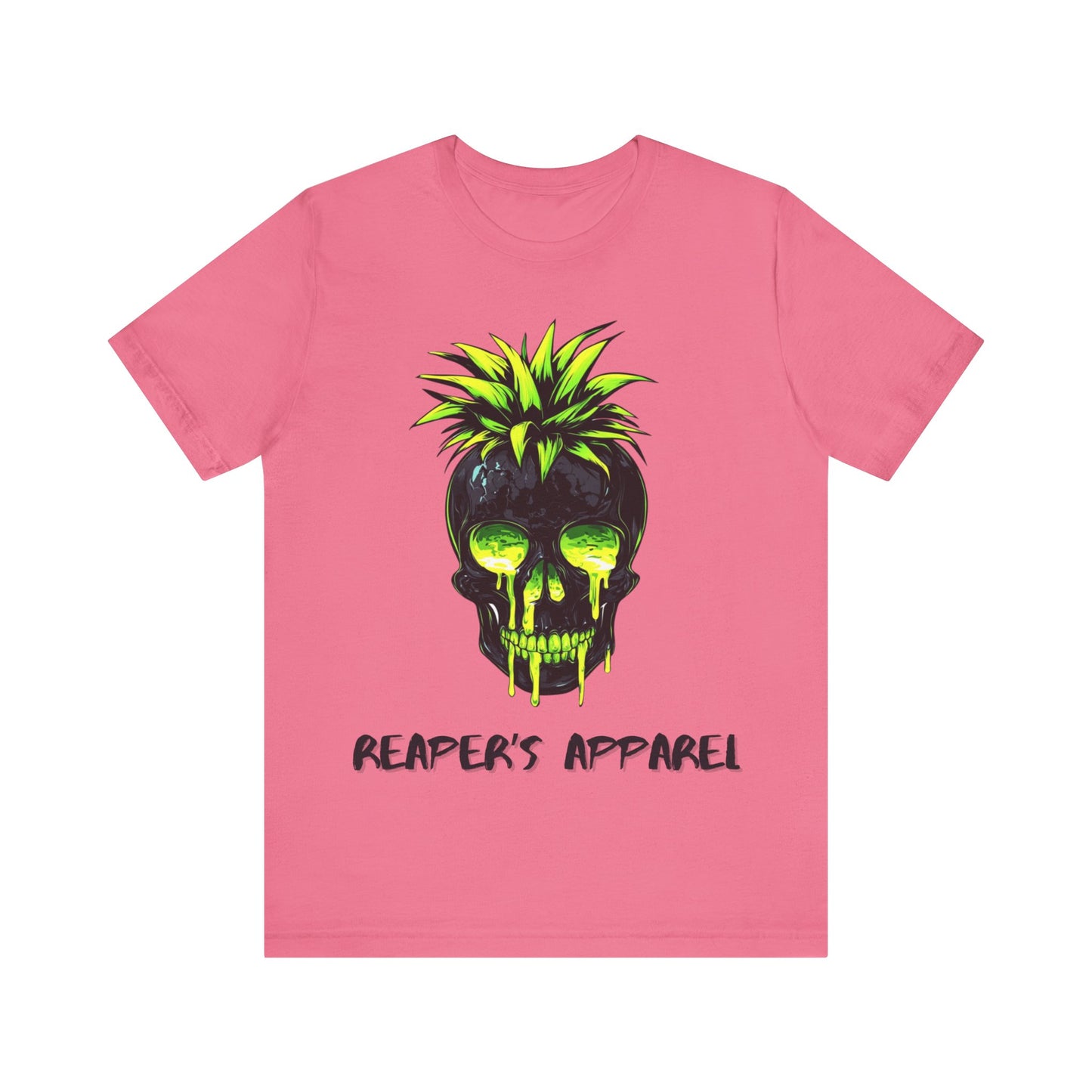 Edgy Neon Skull Graphic Tee