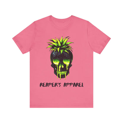 Edgy Neon Skull Graphic Tee
