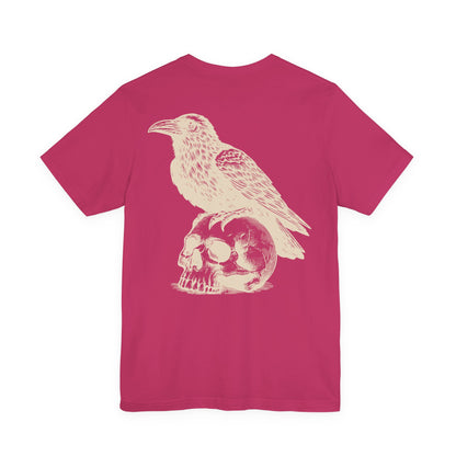 Reaper's Unisex Jersey Tee - Skull & Raven Graphic T-Shirt