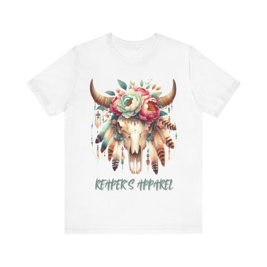 Boho Floral Skull, Vintage Graphic Shirt