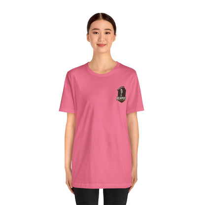 Edgy Racer Tee with Skull Graphic
