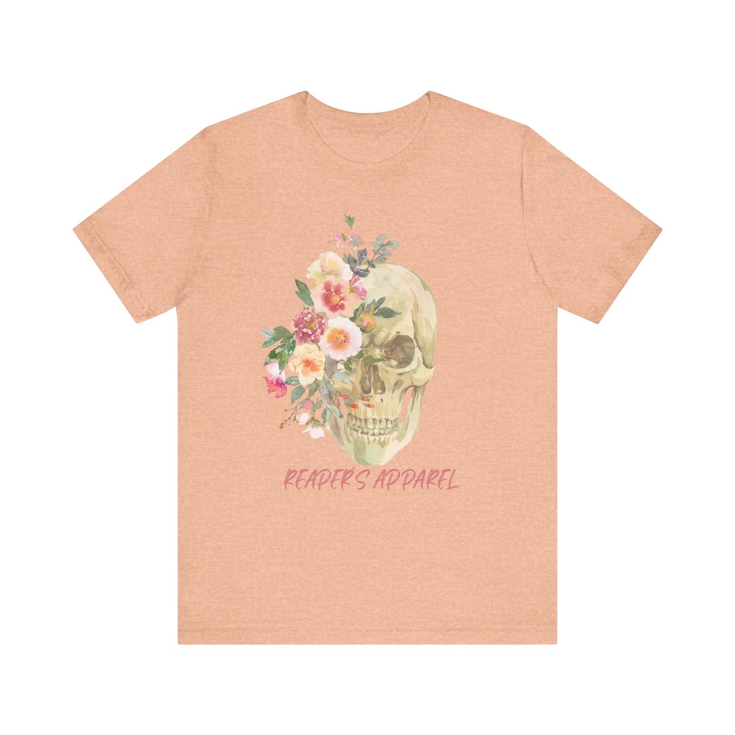 Floral Skull Graphic Tee, Unisex T-Shirt
