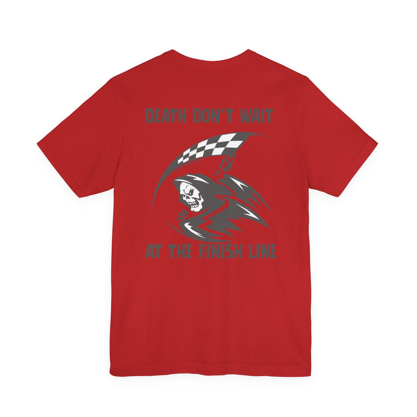 Edgy Racer Tee with Skull Graphic