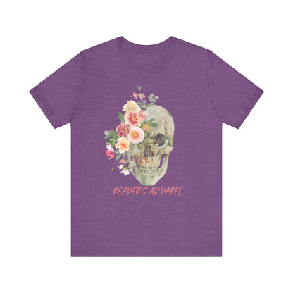 Floral Skull Graphic Tee, Unisex T-Shirt