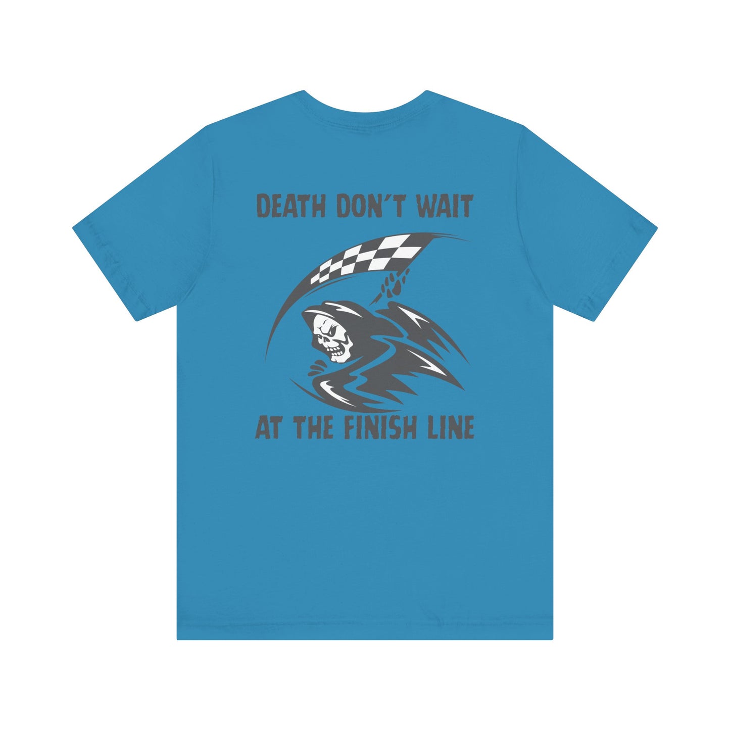 Edgy Racer Tee with Skull Graphic