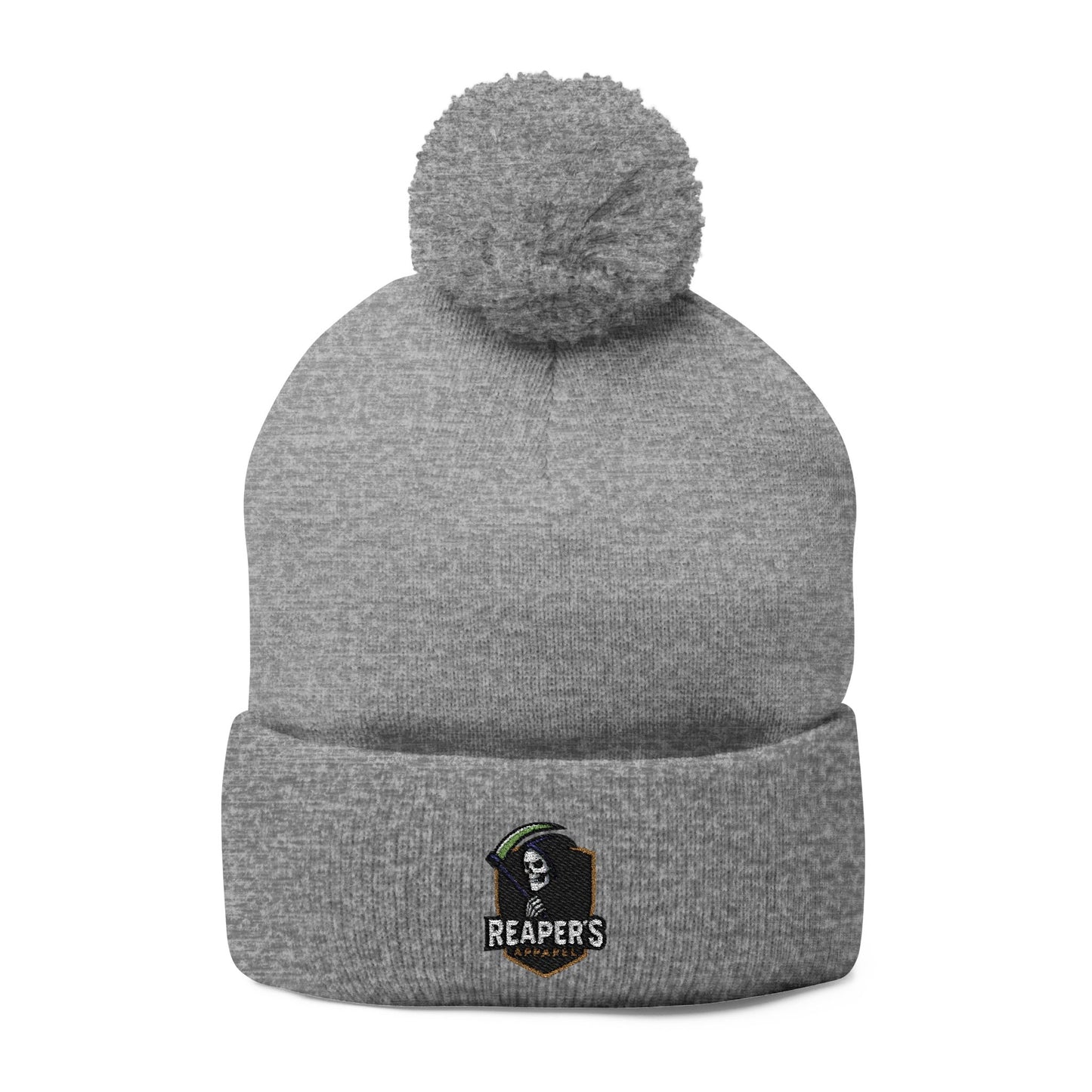 Cozy Pom-Pom Knit Cap with Custom Embroidery
