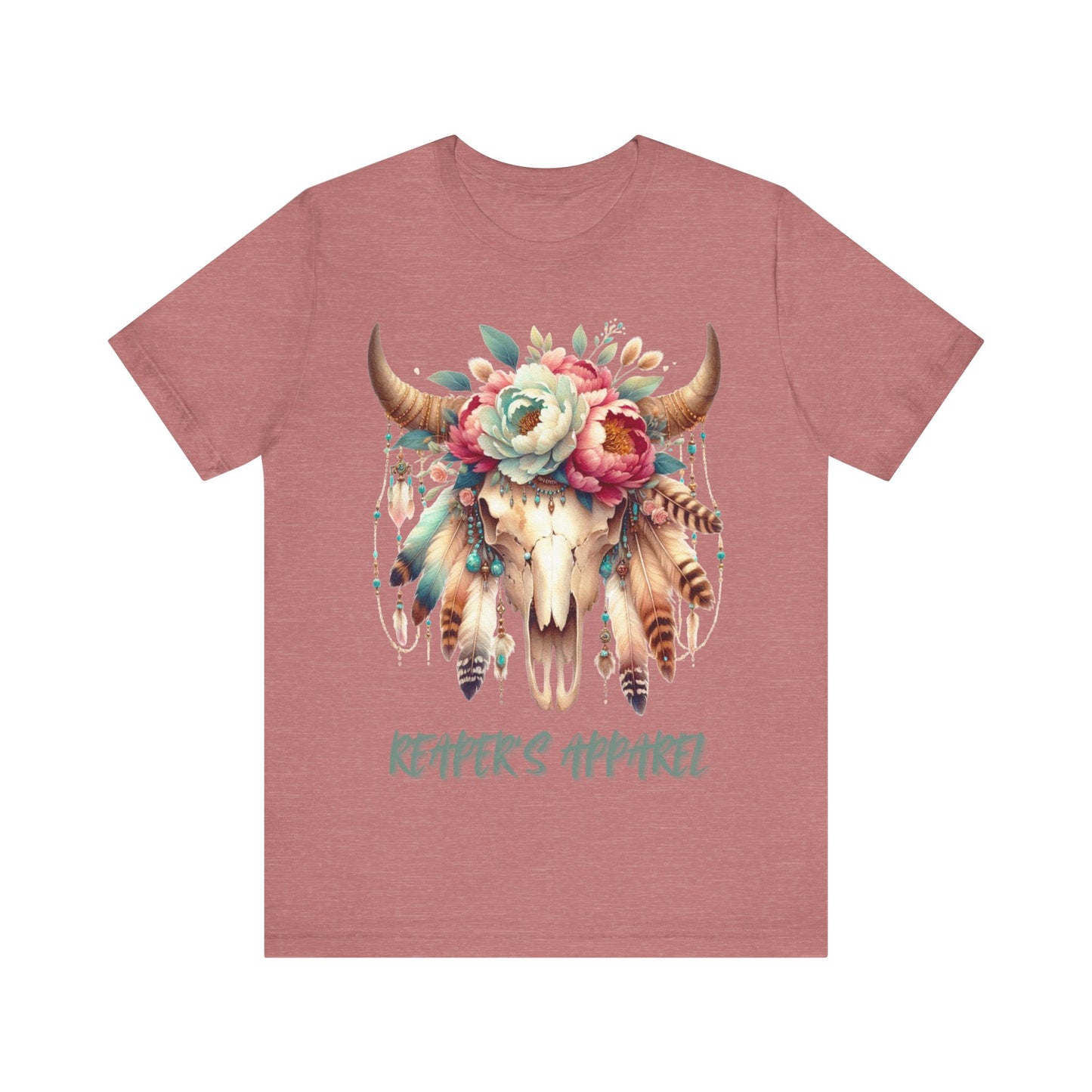 Boho Floral Skull, Vintage Graphic Shirt